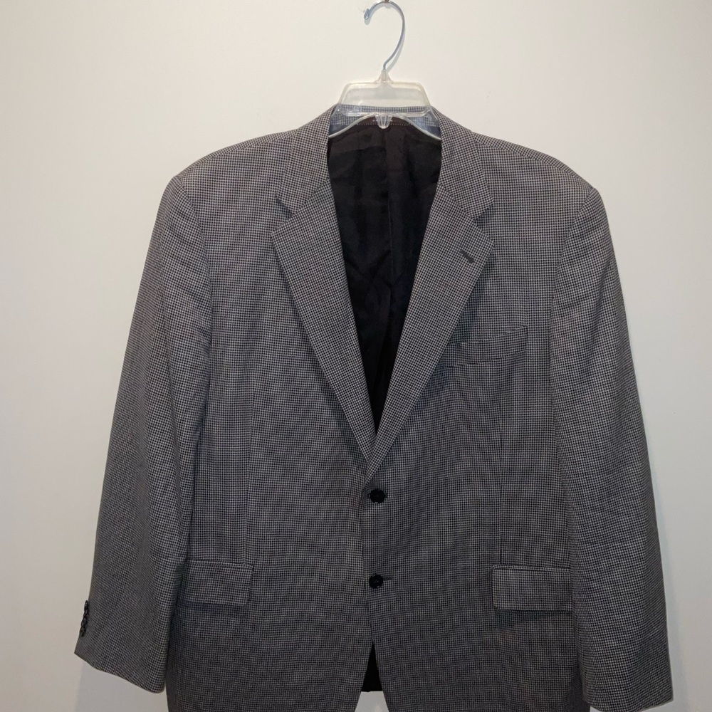 LIKE NEW JOSEPH ABBOUD LINED GRAY CHECK SPORT COAT SIZE 48R